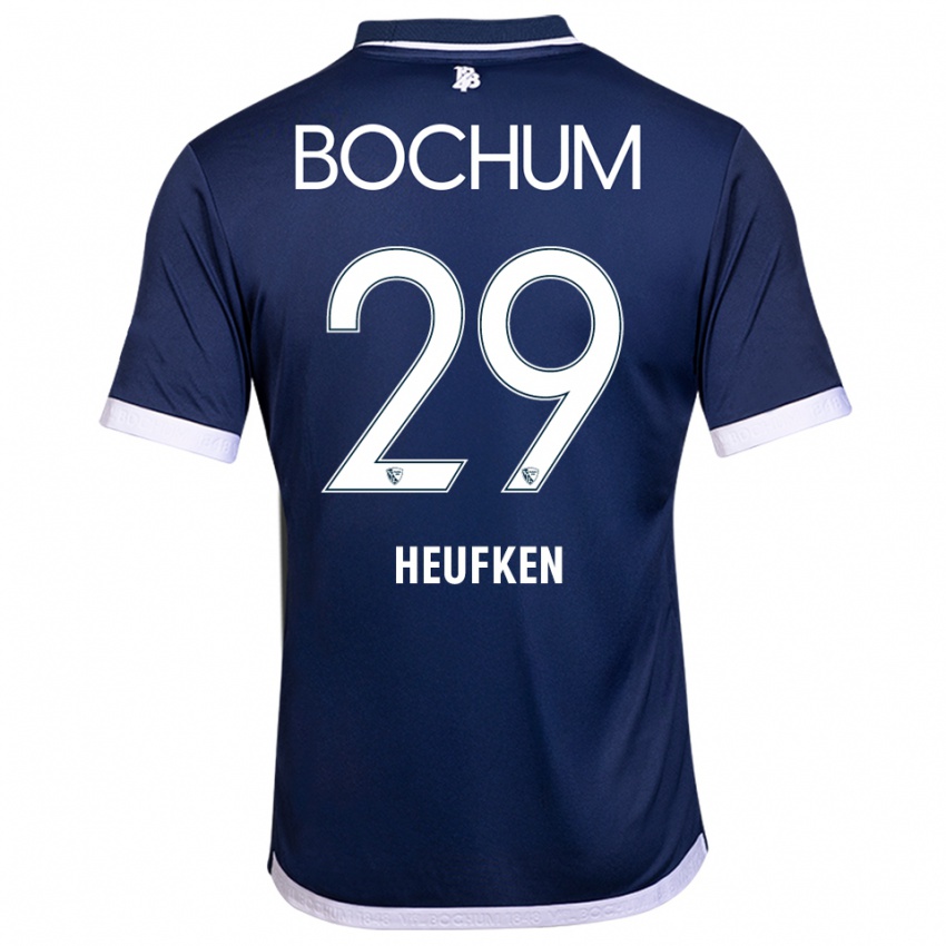 ילדים Jeremias Heufken #29 כחול נייבי לבן ג'רזי ביתית 2025/26 חולצה קצרה