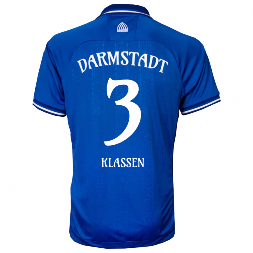 ילדים לאון קלסן #3 כחול לבן ג'רזי ביתית 2025/26 חולצה קצרה