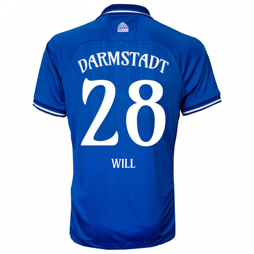 ילדים פול ויל #28 כחול לבן ג'רזי ביתית 2025/26 חולצה קצרה