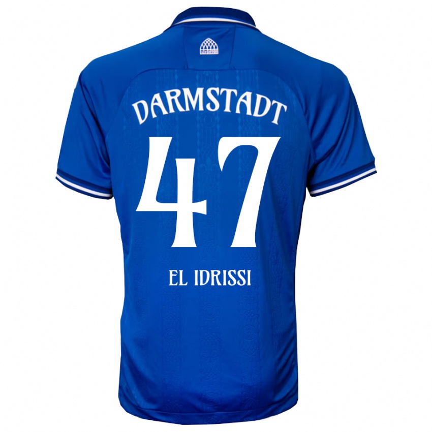 ילדים Othmane El Idrissi #47 כחול לבן ג'רזי ביתית 2025/26 חולצה קצרה