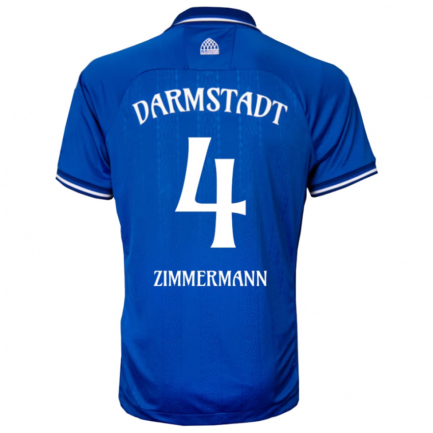 ילדים כריסטוף צימרמן #4 כחול לבן ג'רזי ביתית 2025/26 חולצה קצרה