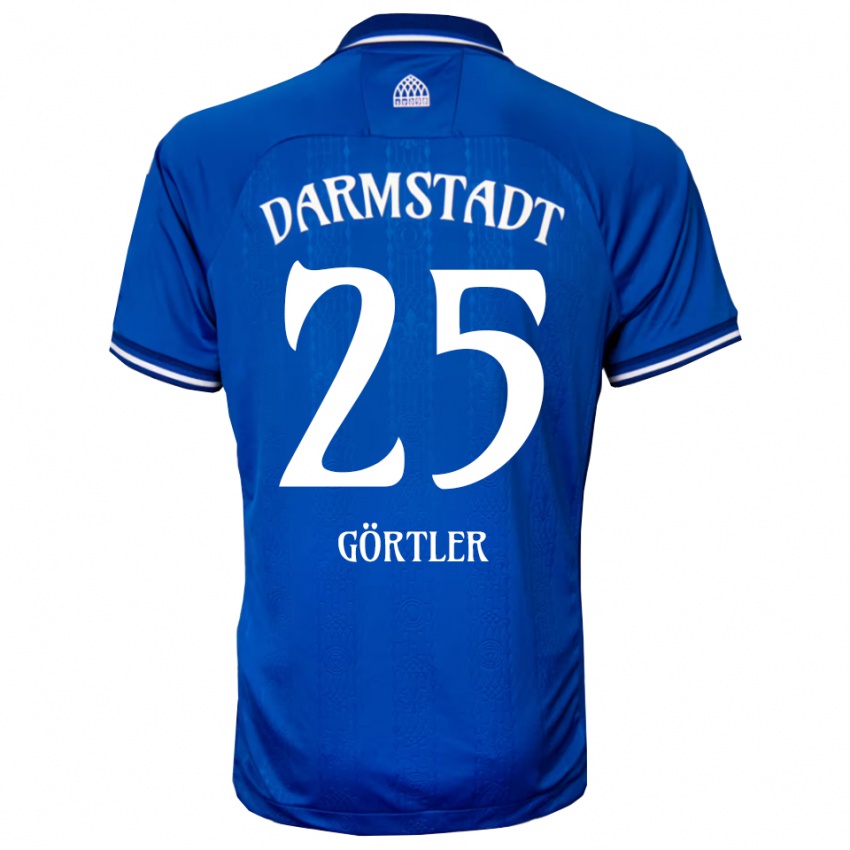 ילדים Bastian Görtler #25 כחול לבן ג'רזי ביתית 2025/26 חולצה קצרה