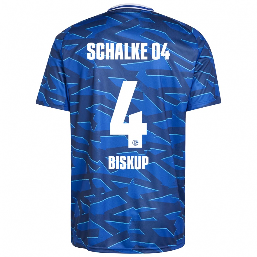 ילדים Michelle Biskup #4 כחול רויאל לבן ג'רזי ביתית 2025/26 חולצה קצרה