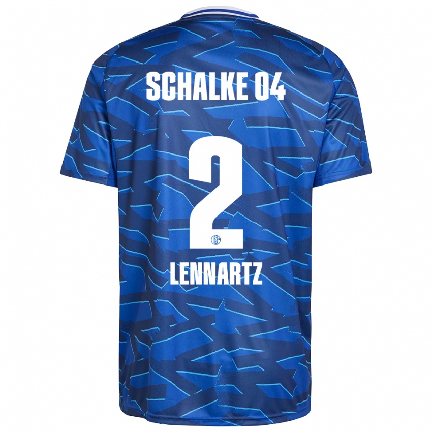 ילדים Max Lennartz #2 כחול רויאל לבן ג'רזי ביתית 2025/26 חולצה קצרה