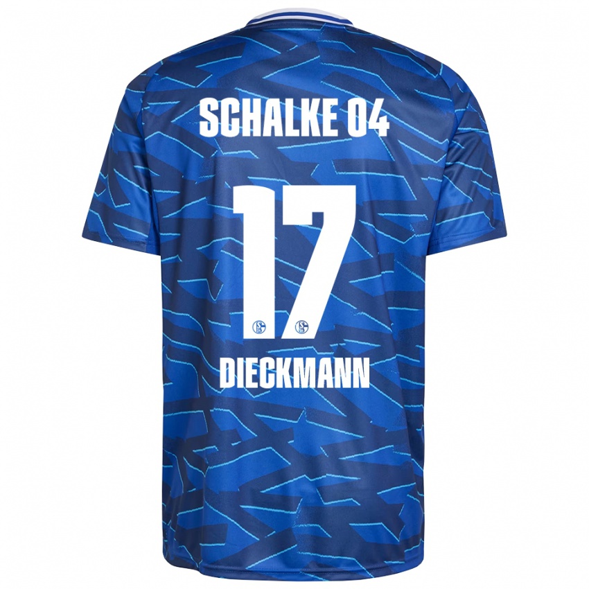 ילדים Jonas Dieckmann #17 כחול רויאל לבן ג'רזי ביתית 2025/26 חולצה קצרה