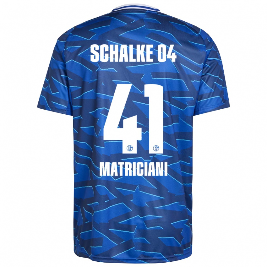 ילדים Henning Matriciani #41 כחול רויאל לבן ג'רזי ביתית 2025/26 חולצה קצרה