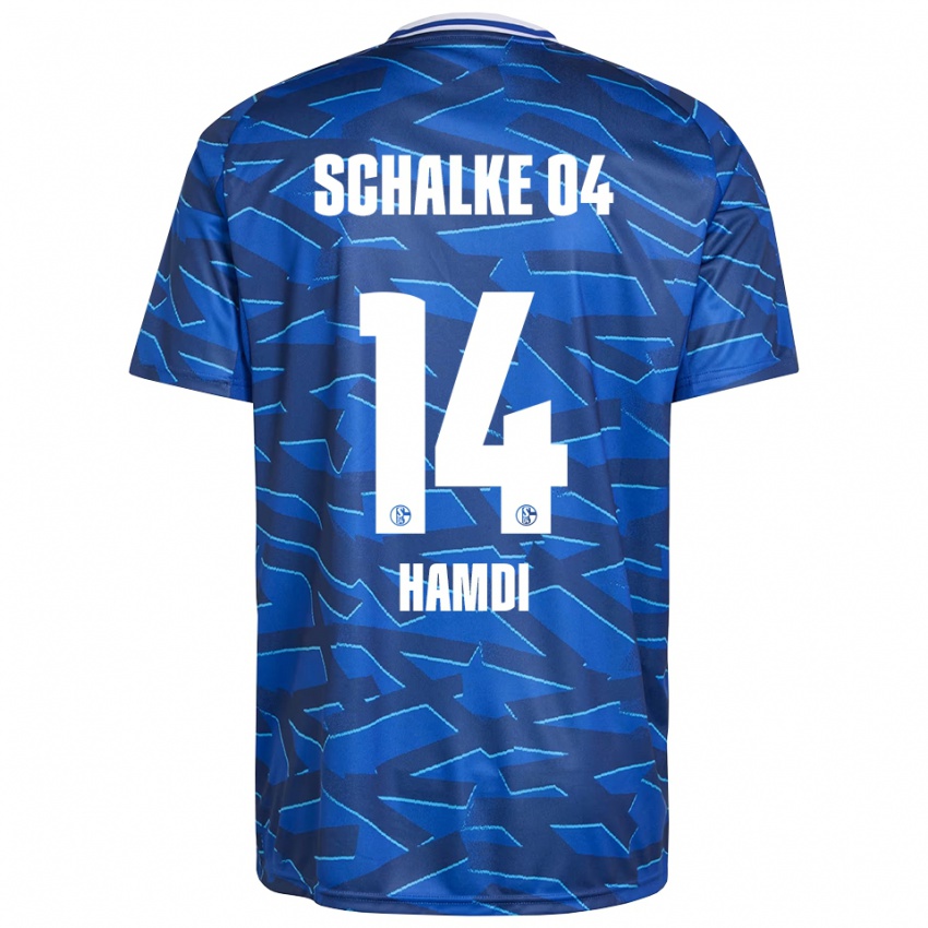 ילדים Hana Hamdi #14 כחול רויאל לבן ג'רזי ביתית 2025/26 חולצה קצרה