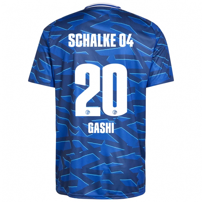 ילדים Edion Gashi #20 כחול רויאל לבן ג'רזי ביתית 2025/26 חולצה קצרה