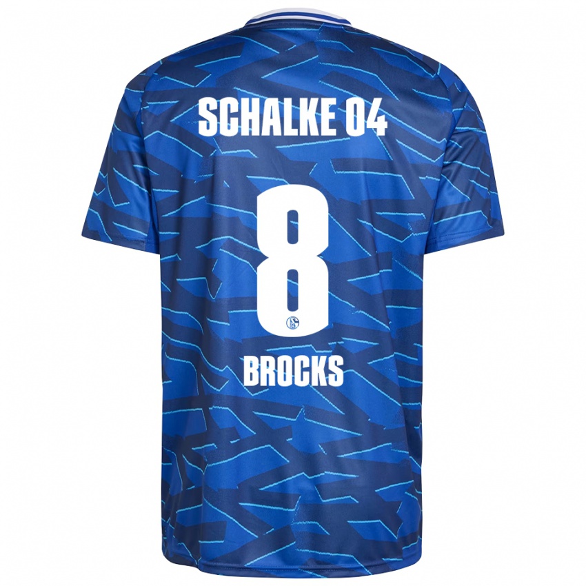 ילדים Mika Brocks #8 כחול רויאל לבן ג'רזי ביתית 2025/26 חולצה קצרה