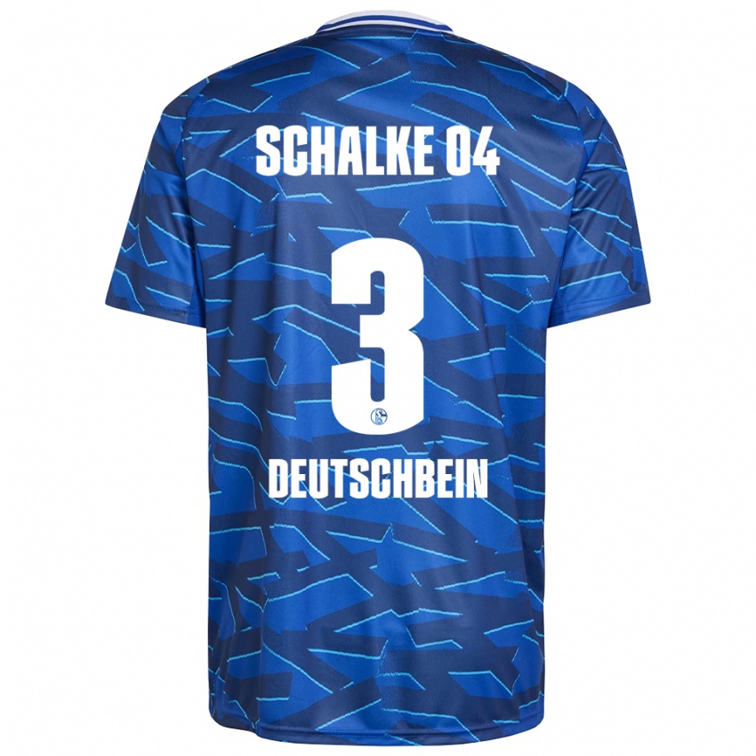 ילדים Lasse Deutschbein #3 כחול רויאל לבן ג'רזי ביתית 2025/26 חולצה קצרה