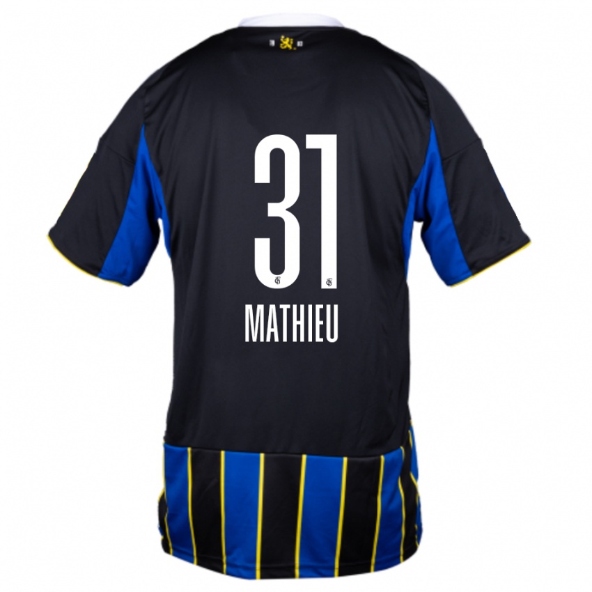 ילדים Sammy Mathieu #31 כחול שחור צהוב ג'רזי ביתית 2025/26 חולצה קצרה