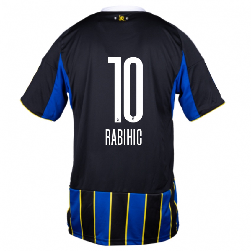 ילדים קאסים ראביך #10 כחול שחור צהוב ג'רזי ביתית 2025/26 חולצה קצרה