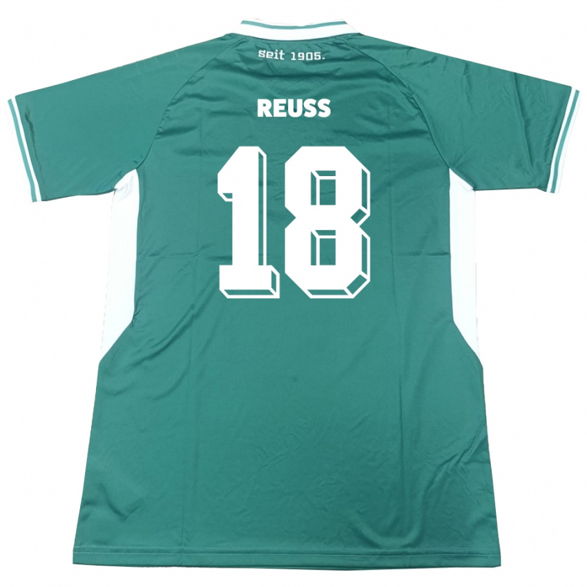 ילדים Noah Reuß #18 ירוק לבן ג'רזי ביתית 2025/26 חולצה קצרה