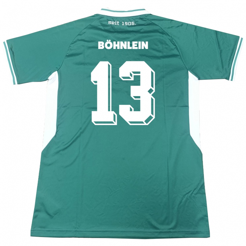 ילדים קריסטיאן בונליין #13 ירוק לבן ג'רזי ביתית 2025/26 חולצה קצרה