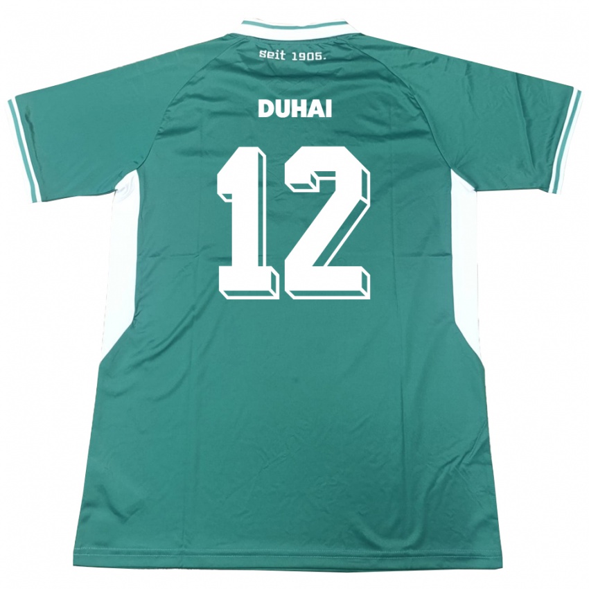 ילדים קונסטנטין דוהאי #12 ירוק לבן ג'רזי ביתית 2025/26 חולצה קצרה