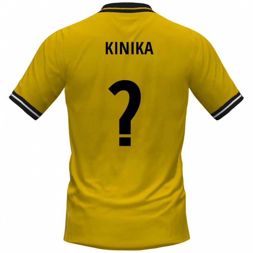 ילדים Darryl Kinika #0 צהוב שחור ג'רזי ביתית 2025/26 חולצה קצרה