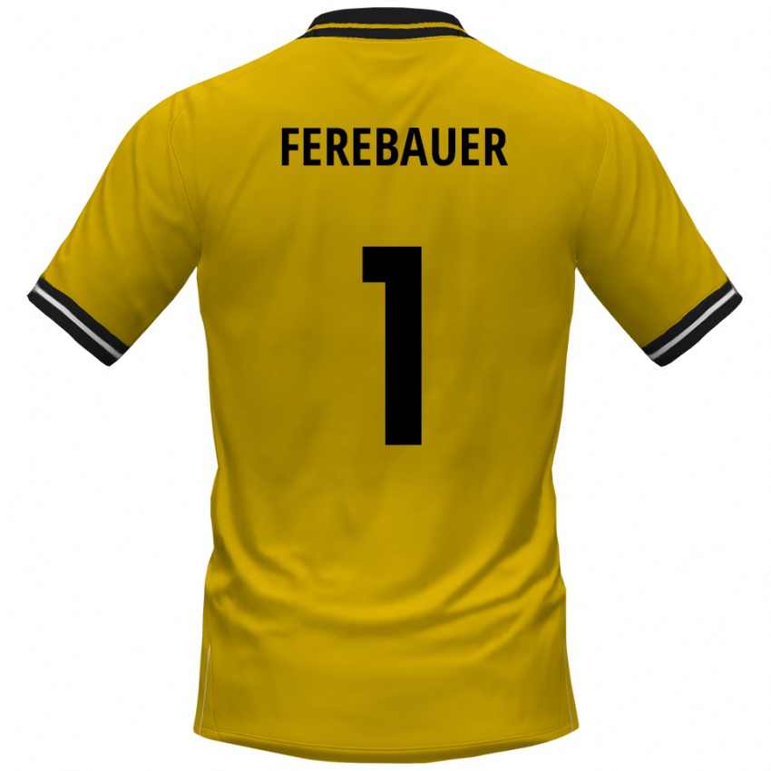 ילדים Philipp Ferebauer #1 צהוב שחור ג'רזי ביתית 2025/26 חולצה קצרה