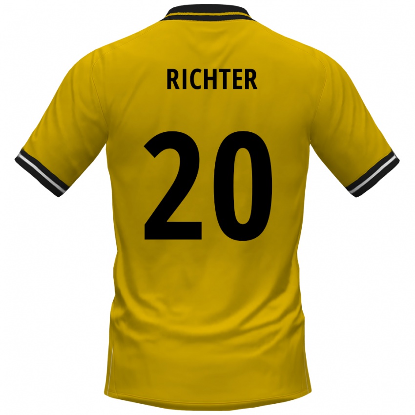 ילדים מארק פול ויקטור ריכטר #20 צהוב שחור ג'רזי ביתית 2025/26 חולצה קצרה