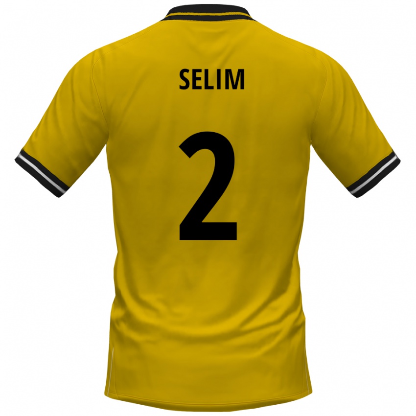 ילדים Yahia Selim #2 צהוב שחור ג'רזי ביתית 2025/26 חולצה קצרה