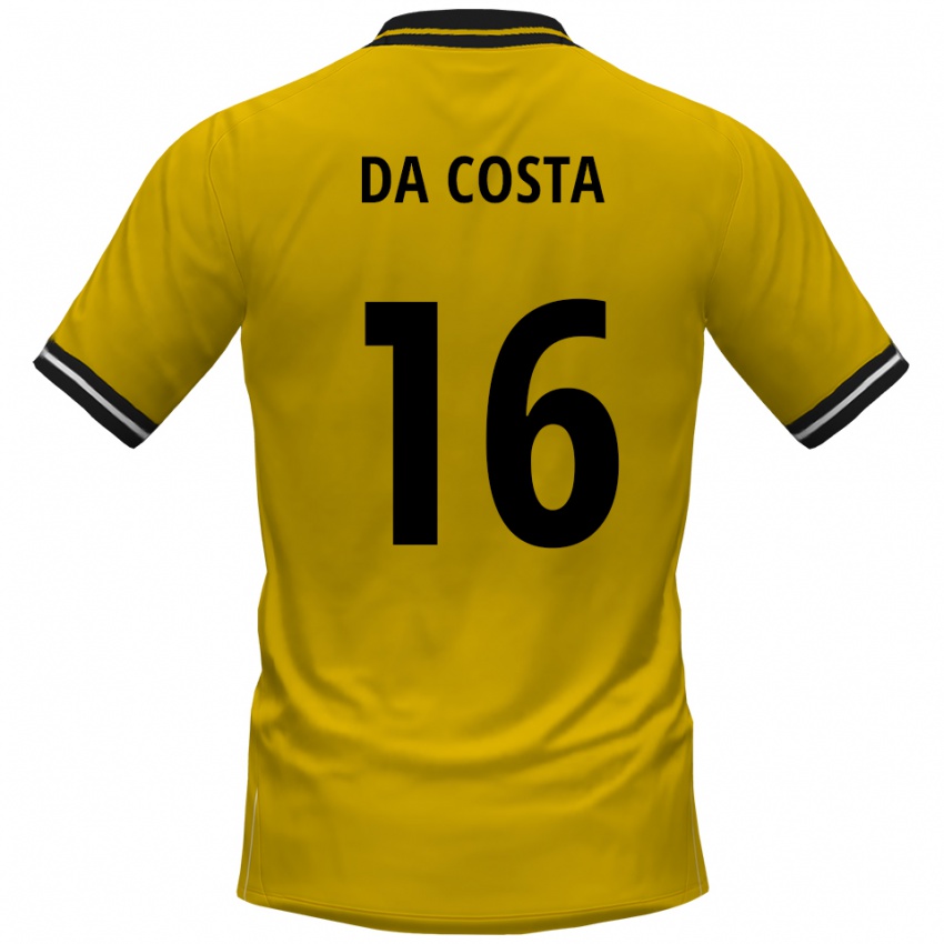 ילדים Fabricio Sylva Da Costa #16 צהוב שחור ג'רזי ביתית 2025/26 חולצה קצרה