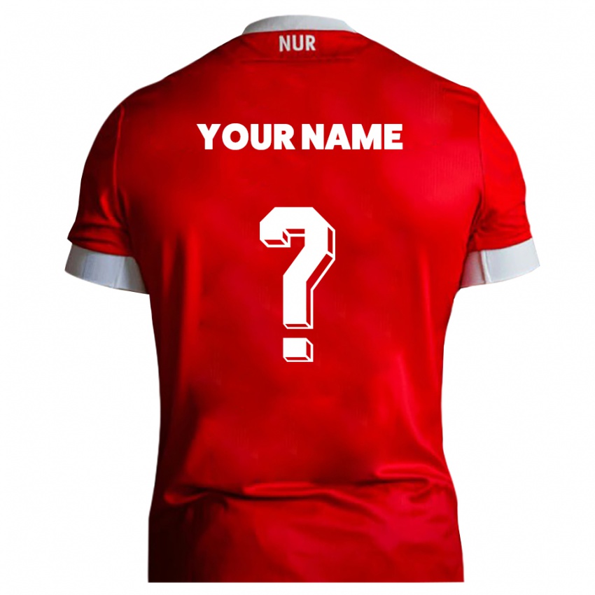 ילדים השם שלך #0 אדום לבן ג'רזי ביתית 2025/26 חולצה קצרה