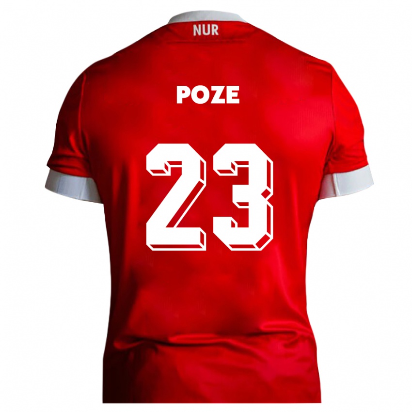 ילדים Paulas Poze #23 אדום לבן ג'רזי ביתית 2025/26 חולצה קצרה