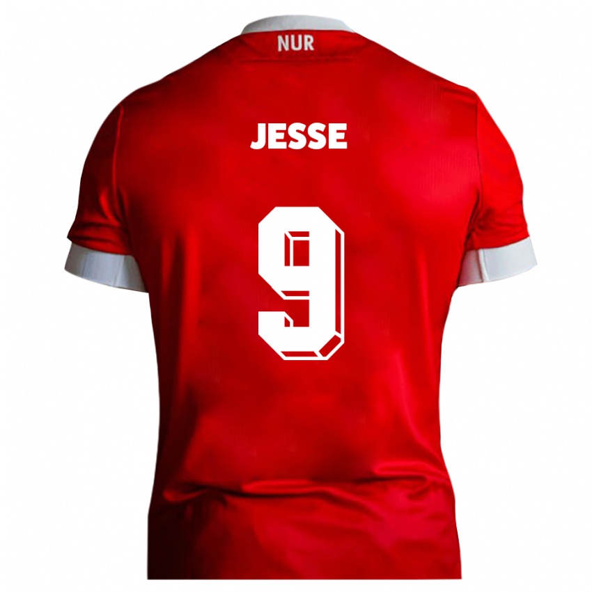 ילדים Lennard Jesse #9 אדום לבן ג'רזי ביתית 2025/26 חולצה קצרה