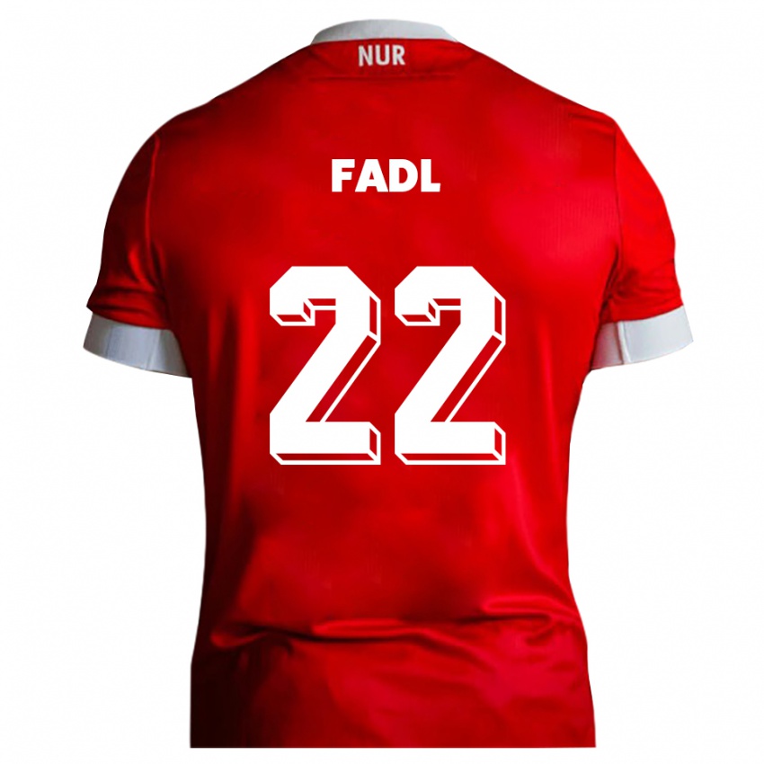 ילדים Jad Fadl #22 אדום לבן ג'רזי ביתית 2025/26 חולצה קצרה