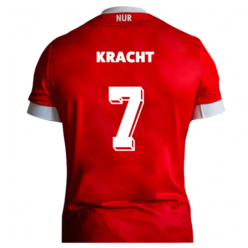 ילדים אדווין קראכט #7 אדום לבן ג'רזי ביתית 2025/26 חולצה קצרה