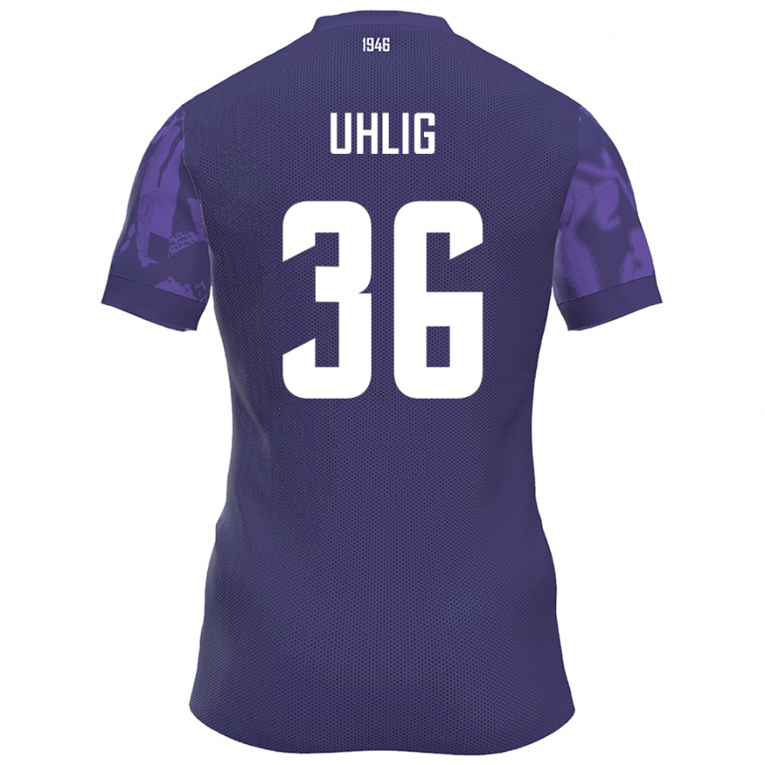 ילדים Max Uhlig #36 סגול לבן ג'רזי ביתית 2025/26 חולצה קצרה