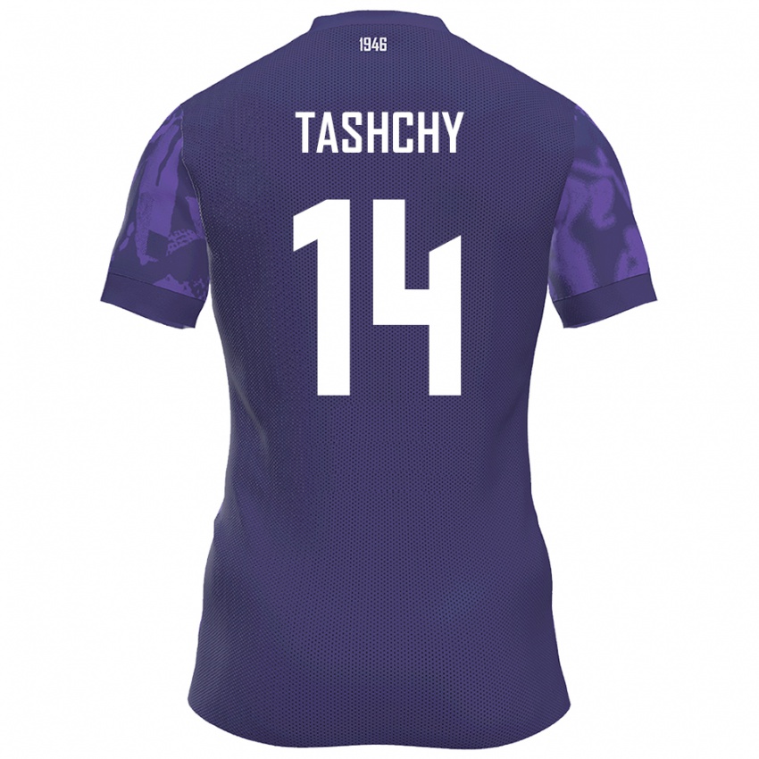 ילדים Boris Tashchy #14 סגול לבן ג'רזי ביתית 2025/26 חולצה קצרה