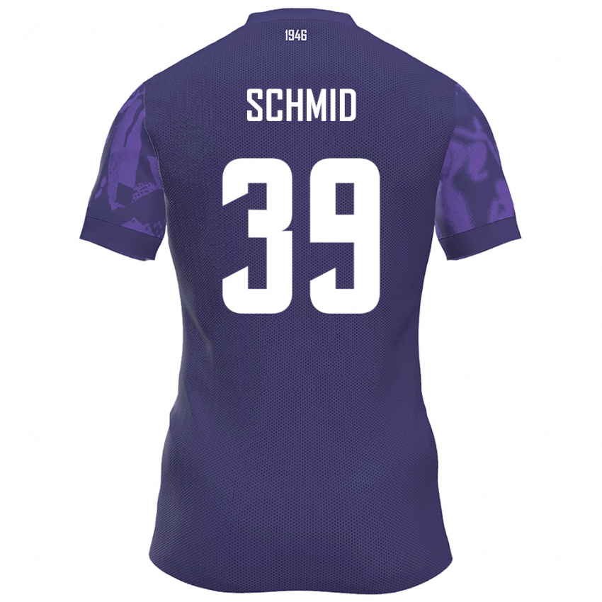 ילדים מקסימיליאן שמיד #39 סגול לבן ג'רזי ביתית 2025/26 חולצה קצרה