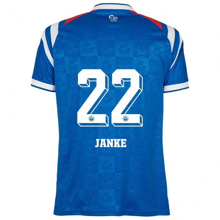 ילדים Kim Janke #22 כחול לבן אדום ג'רזי ביתית 2025/26 חולצה קצרה