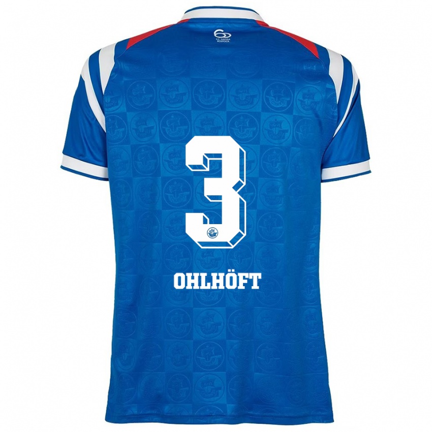 ילדים Louis Ohlhöft #3 כחול לבן אדום ג'רזי ביתית 2025/26 חולצה קצרה