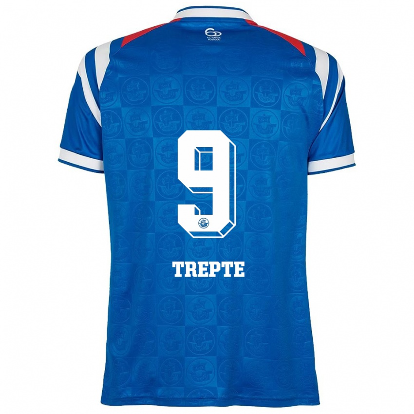 ילדים Neele Trepte #9 כחול לבן אדום ג'רזי ביתית 2025/26 חולצה קצרה