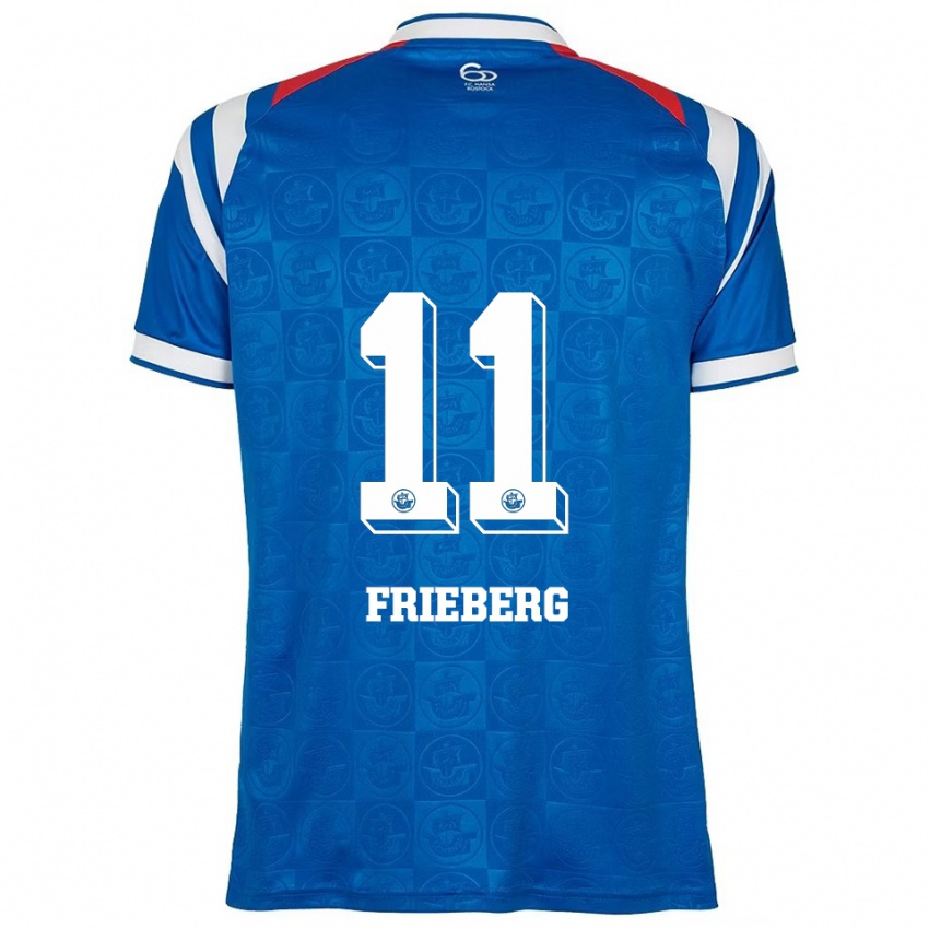 ילדים Ole Frieberg #11 כחול לבן אדום ג'רזי ביתית 2025/26 חולצה קצרה