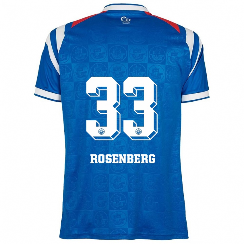 ילדים מוריץ רוזנברג #33 כחול לבן אדום ג'רזי ביתית 2025/26 חולצה קצרה