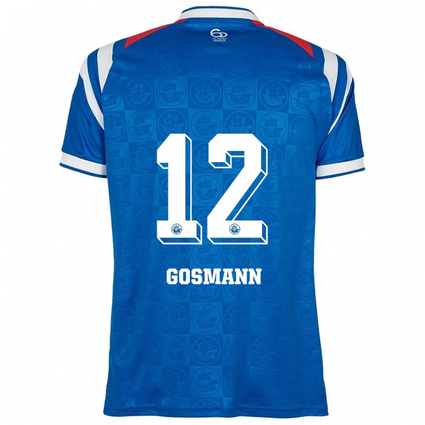 ילדים Hermann Gosmann #12 כחול לבן אדום ג'רזי ביתית 2025/26 חולצה קצרה