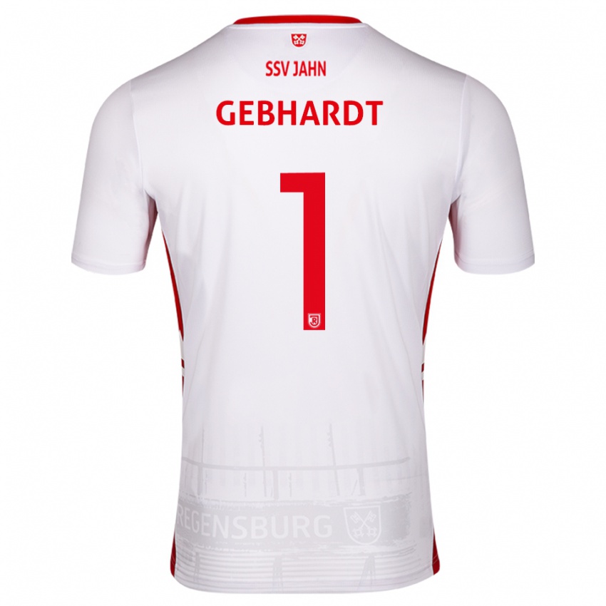 ילדים פליקס גבהארדט #1 לבן אדום ג'רזי ביתית 2025/26 חולצה קצרה