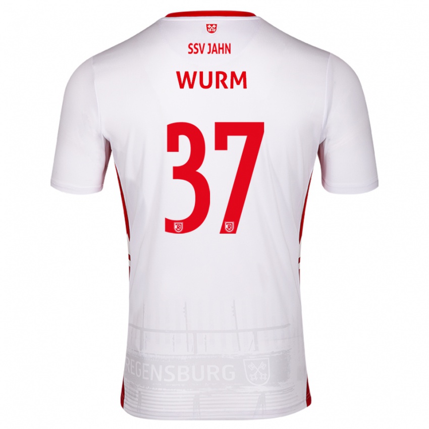 ילדים לאופולד וורם #37 לבן אדום ג'רזי ביתית 2025/26 חולצה קצרה