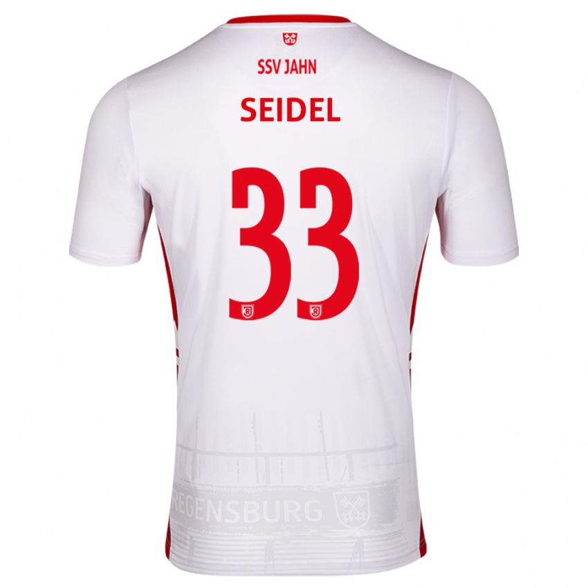 ילדים ניק זיידל #33 לבן אדום ג'רזי ביתית 2025/26 חולצה קצרה