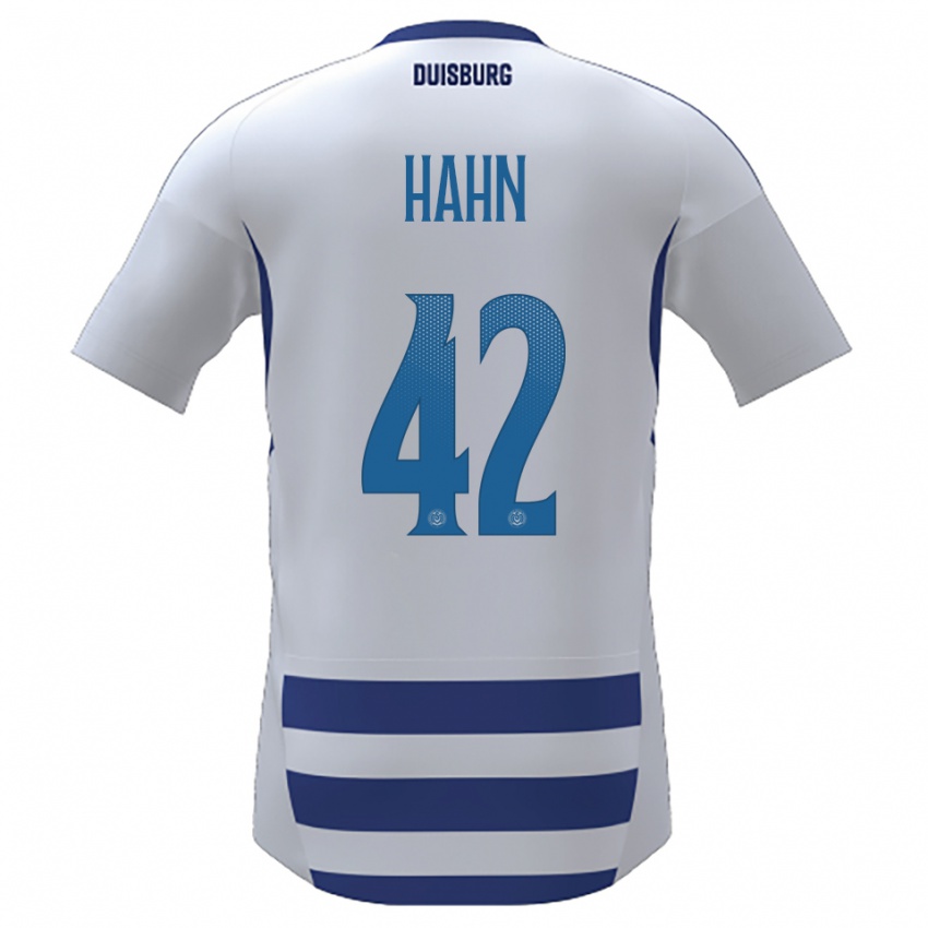 ילדים Alexander Hahn #42 לבן כחול ג'רזי ביתית 2025/26 חולצה קצרה