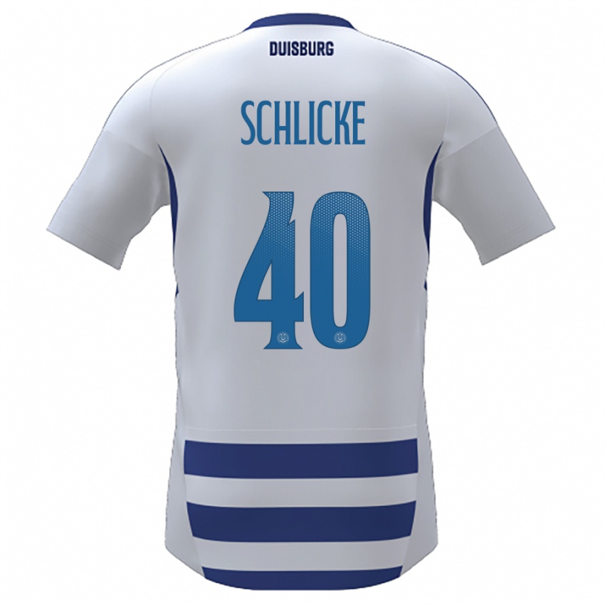 ילדים בן שליקה #40 לבן כחול ג'רזי ביתית 2025/26 חולצה קצרה