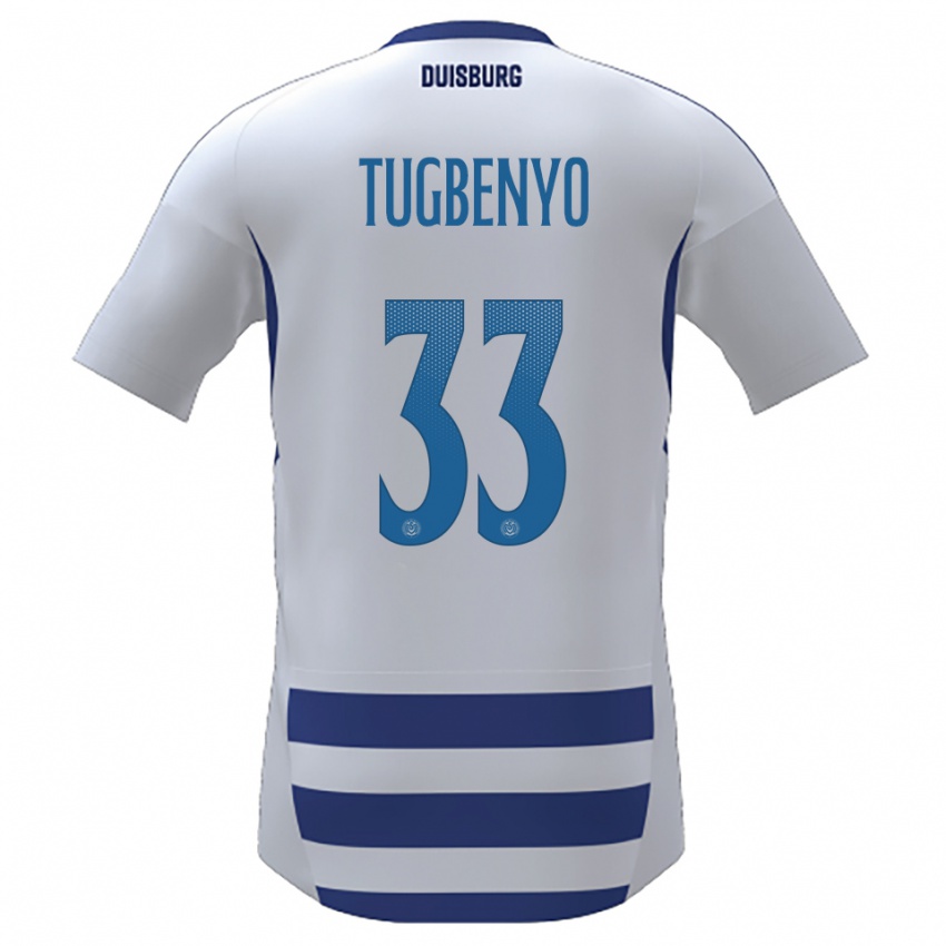 ילדים Jesse Tugbenyo #33 לבן כחול ג'רזי ביתית 2025/26 חולצה קצרה