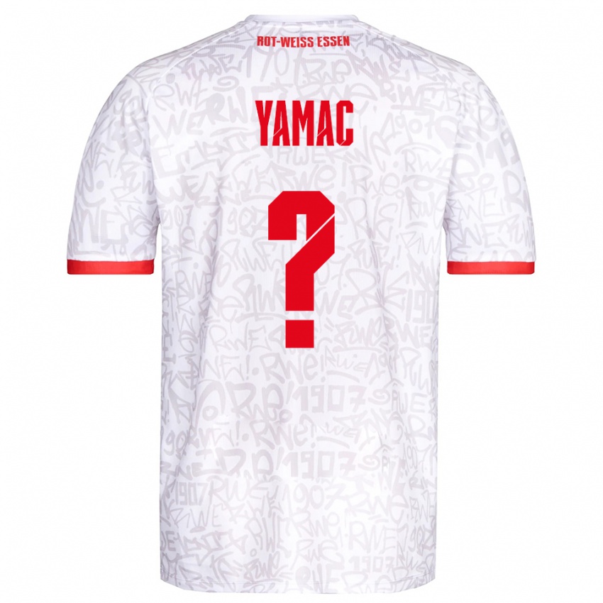 ילדים Ensar Yamac #0 לבן אדום ג'רזי ביתית 2025/26 חולצה קצרה