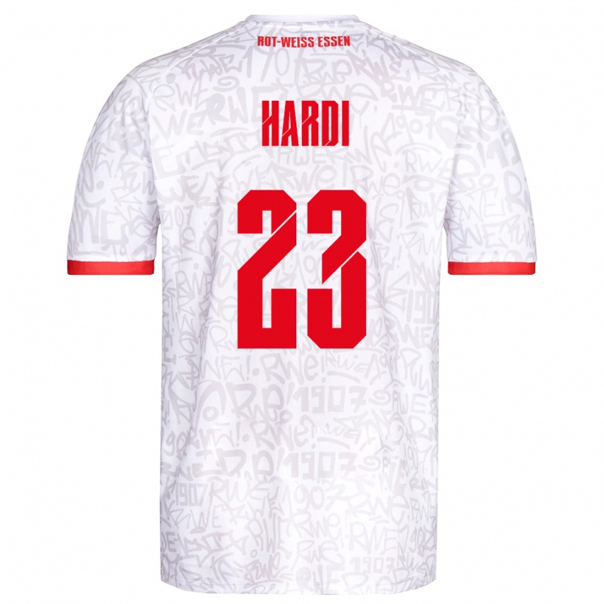 ילדים דומיניק הארדי #23 לבן אדום ג'רזי ביתית 2025/26 חולצה קצרה