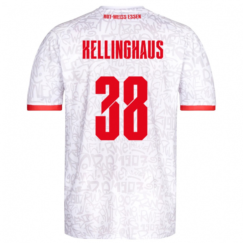 ילדים ניקולאי שולטה-קלינגהאוס #38 לבן אדום ג'רזי ביתית 2025/26 חולצה קצרה