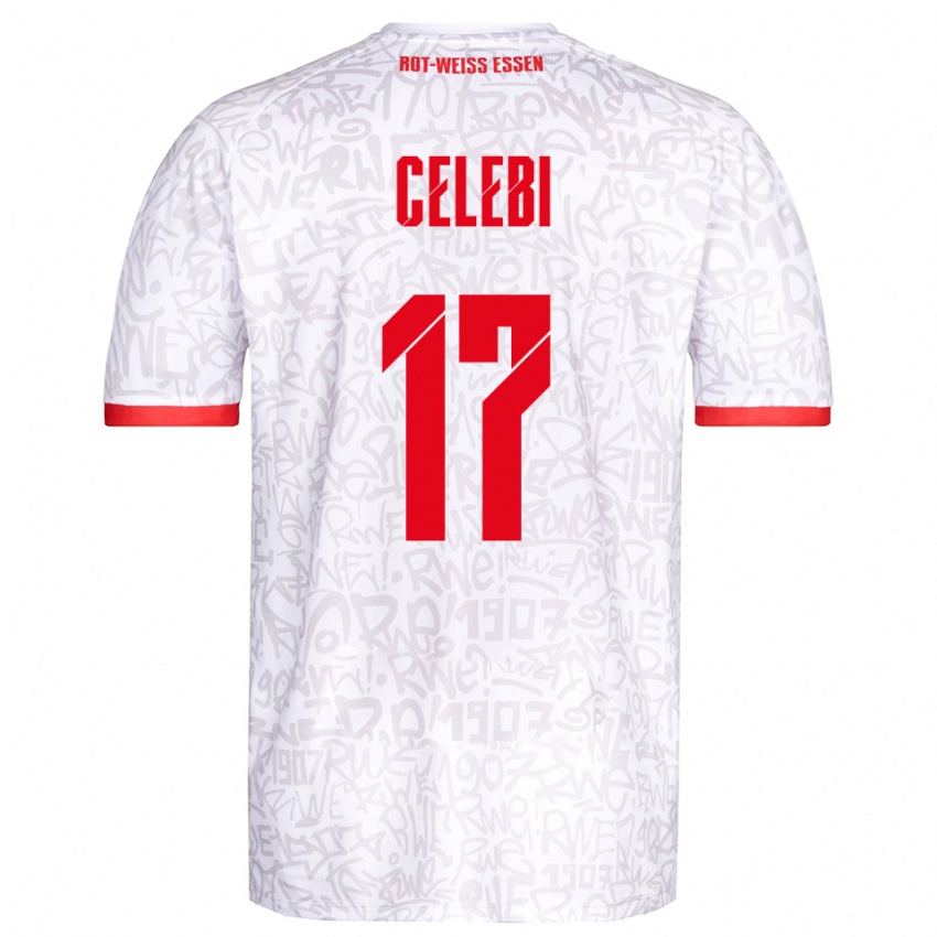 ילדים אקין צ׳לבי #17 לבן אדום ג'רזי ביתית 2025/26 חולצה קצרה