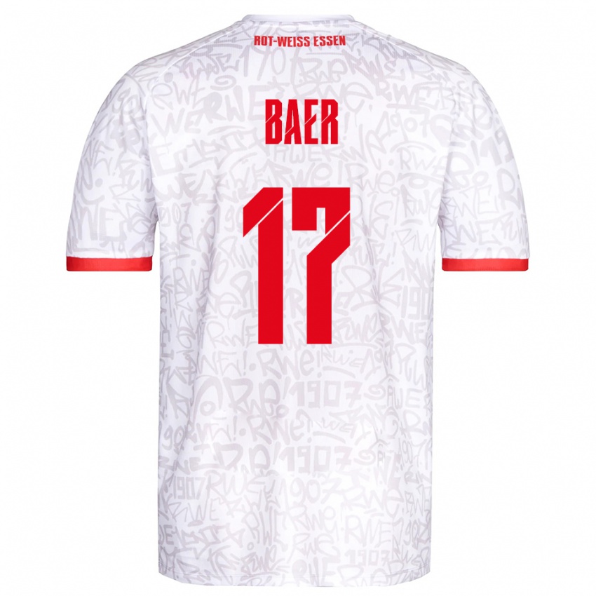 ילדים לוקה דניס בר #17 לבן אדום ג'רזי ביתית 2025/26 חולצה קצרה