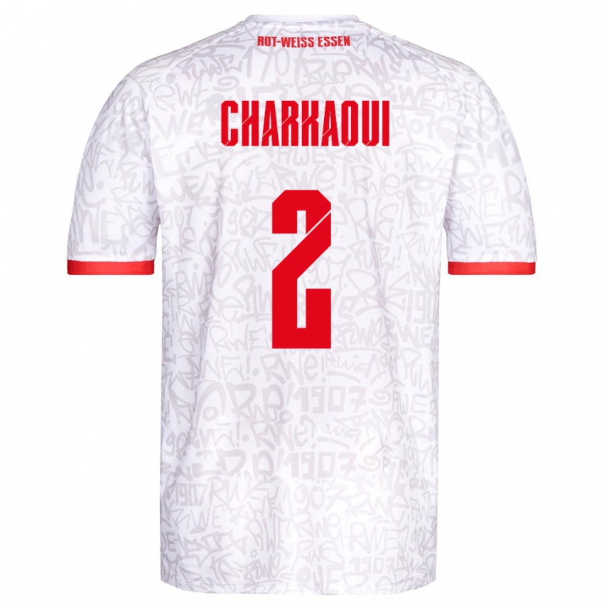ילדים בילאל צ׳רקאווי #2 לבן אדום ג'רזי ביתית 2025/26 חולצה קצרה